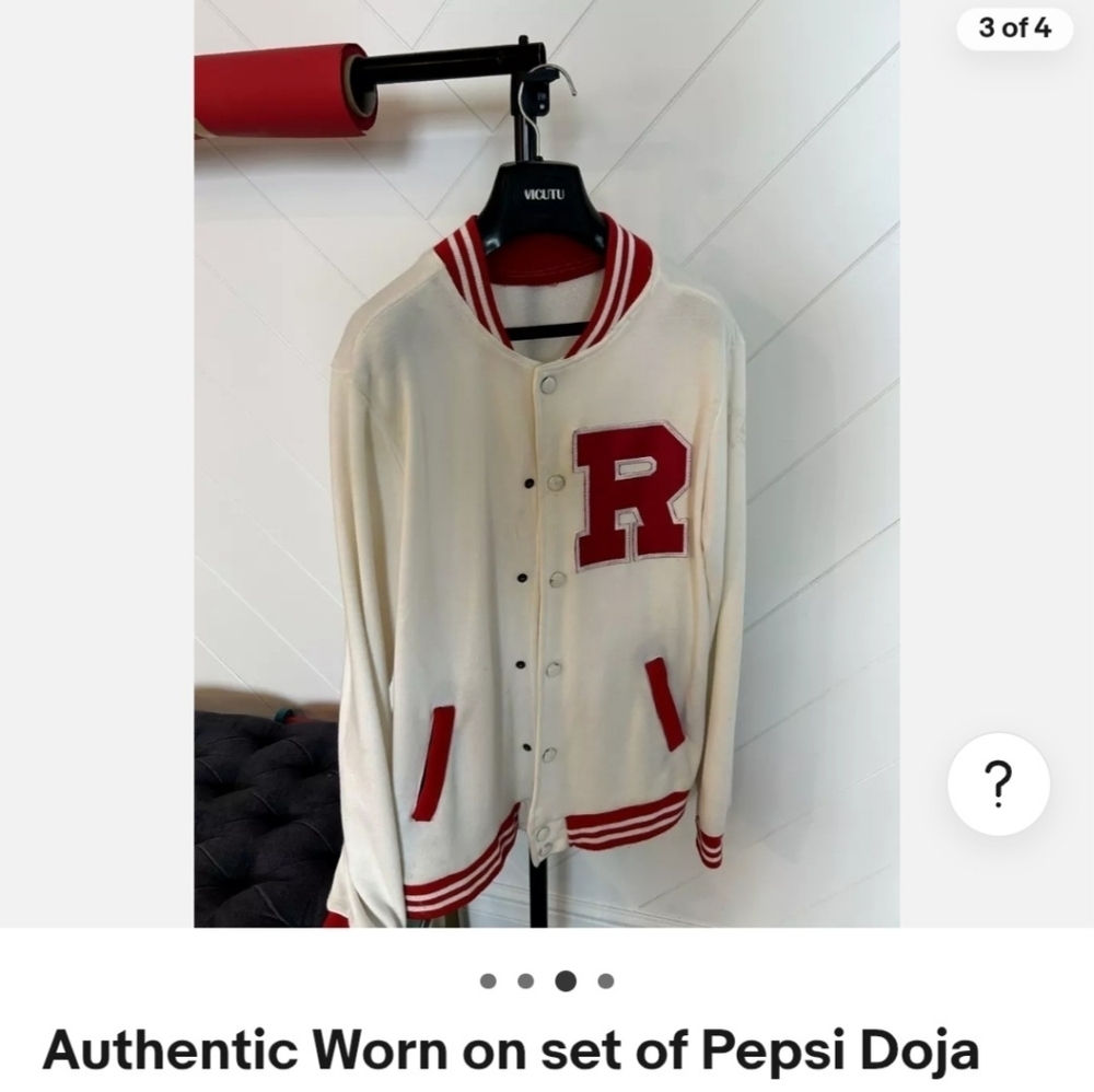 Collectors Varsity Jacket Worn On Set Pepai Doja Cat Commercial Rydell Grease M